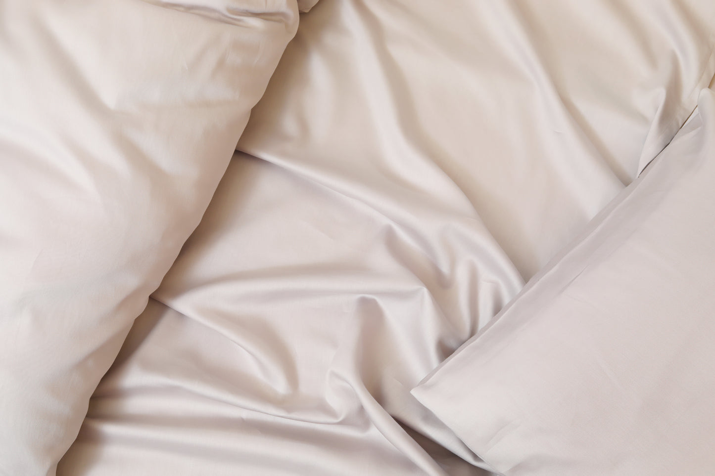 Soft light grey quilt cover set fabric texture with pillows