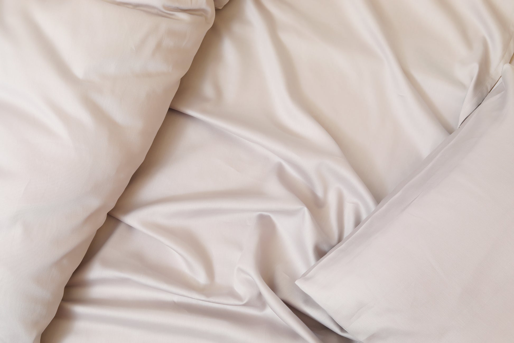 Soft light grey quilt cover set fabric texture with pillows